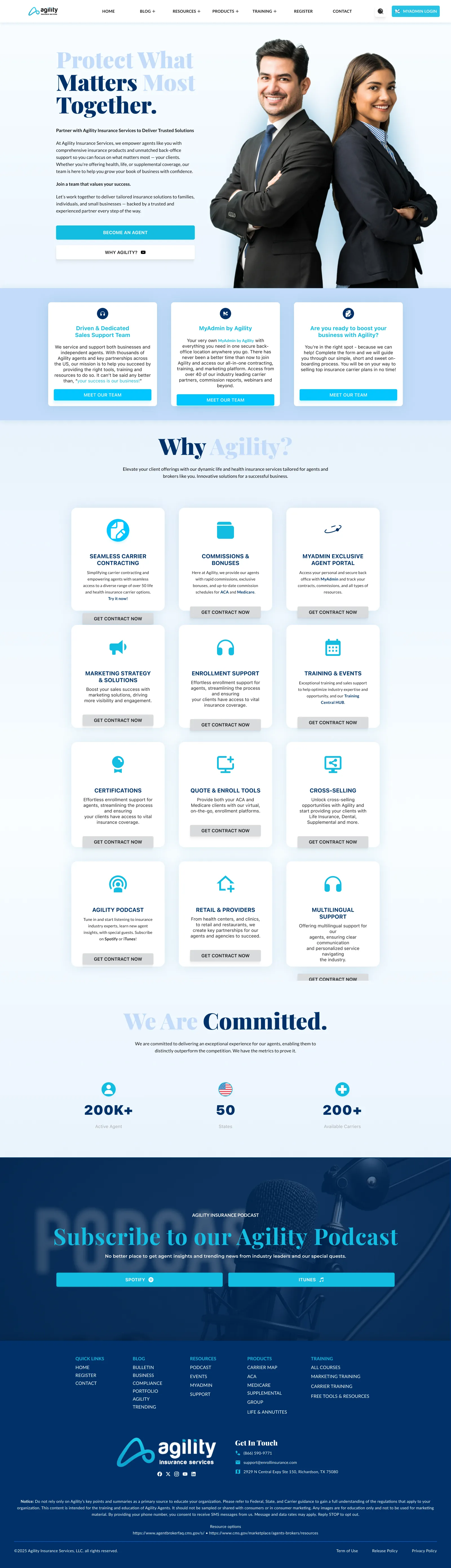 AgilityFMO homepage redesign