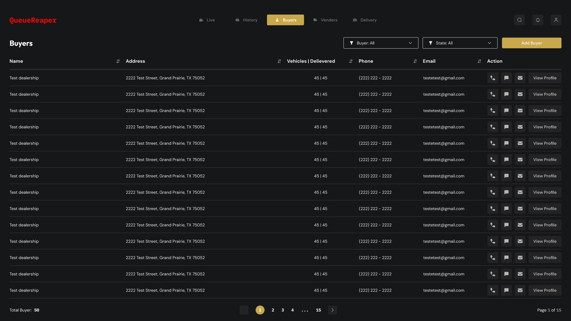 QueueReaper buyer list