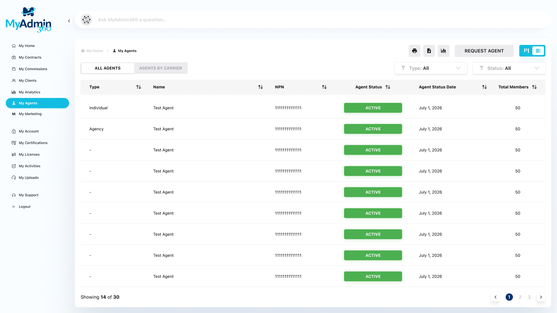 MyAdmin360 agent management