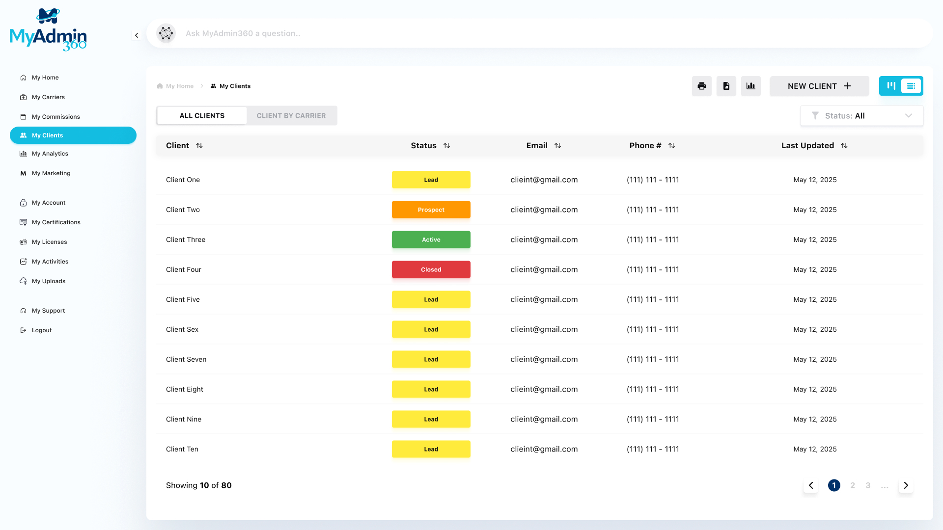 MyAdmin360 design system